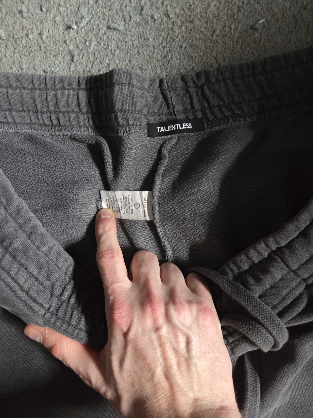 TALENTLESS Charcoal Drawstring Shorts - Picture 4 of 5